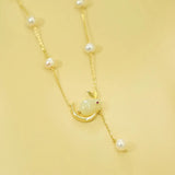 Freshwater Pearl Necklace Hotan Jade Rabbit Star Collar Pendant