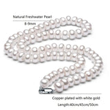 Freshwater Pearl Necklace Women Vintage Plated Choker Necklaces