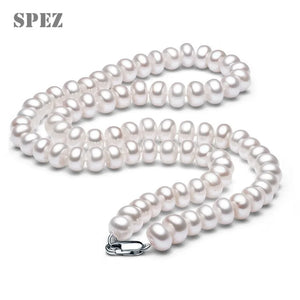 Freshwater Pearl Necklace Women Vintage Plated Choker Necklaces
