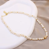 Freshwater Pearl Necklace Irregular Women's Jewelry