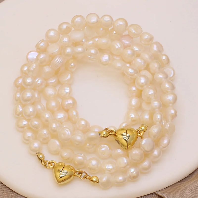 Natural Freshwater Pearl Necklace Irregular Women's Jewelry