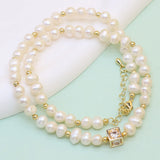 Freshwater Pearl Necklace Irregular Women's Jewelry
