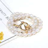 Freshwater Pearl Necklace Irregular Round Women Necklace