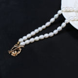 Freshwater Pearl Necklace Irregular Round Women Necklace
