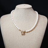 Freshwater Pearl Necklace Irregular Round Women Necklace