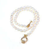 Freshwater Pearl Necklace Irregular Round Women Necklace