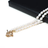 Freshwater Pearl Necklace Irregular Round Women Necklace