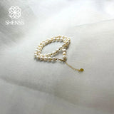 Freshwater Pearl Necklace Irregular Round Love Pendant Wedding Gift