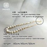 Freshwater Pearl Necklace Irregular Round Love Pendant Wedding Gift