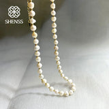 Freshwater Pearl Necklace Irregular Round Love Pendant Wedding Gift