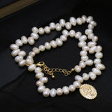 Freshwater Pearl Necklace Rice Personality Accessories for Women Girls