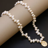 Freshwater Pearl Necklace Rice Personality Accessories for Women Girls