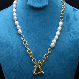 Freshwater Pearl Necklace Rice Personality Women Wedding Jewelry