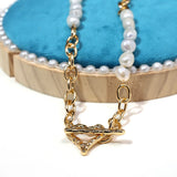 Natural Freshwater Pearl Necklace Rice Shape Women Accessories