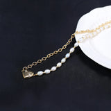 Natural Freshwater Pearl Necklace Rice Shape Women Accessories