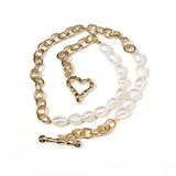 Natural Freshwater Pearl Necklace Rice Shape Women Accessories