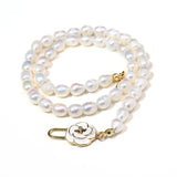 Freshwater Pearl Necklace Rice Shape Women Wedding Party Jewelry