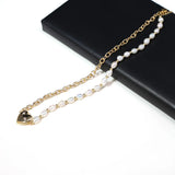Natural Freshwater Pearl Necklace Rice Shape Women Accessories