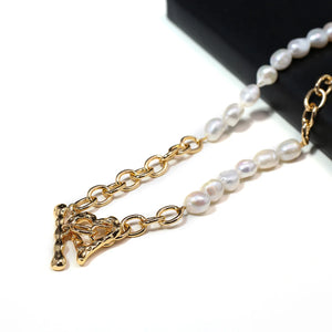 Natural Freshwater Pearl Necklace Rice Shape Women Accessories