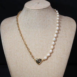 Natural Freshwater Pearl Necklace Rice Shape Women Accessories