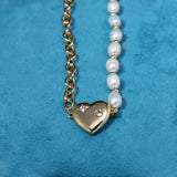 Natural Freshwater Pearl Necklace Rice Shape Women Accessories