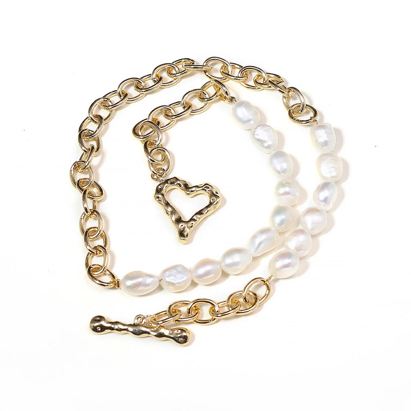 Natural Freshwater Pearl Necklace Rice Shape Women Accessories