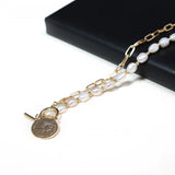 Natural Freshwater Pearl Necklace Rice Shape Women's Accessories