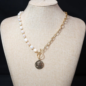 Natural Freshwater Pearl Necklace Rice Shape Women's Accessories