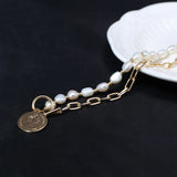 Natural Freshwater Pearl Necklace Rice Shape Women's Accessories
