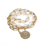 Natural Freshwater Pearl Necklace Rice Shape Women's Accessories