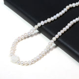 Freshwater Pearl Necklace Round Shape Wedding Party Jewelry