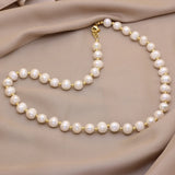 Natural Freshwater Pearl Necklace Round shape Women Jewelry