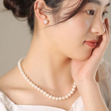Freshwater Pearl Necklace for Mom Mother's Gift 925 Clasp Pearl Necklace