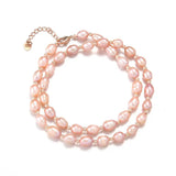 Pink Freshwater Pearl Necklace 6-7mm Beads 45mm Jewelry