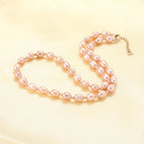 Pink Freshwater Pearl Necklace 6-7mm Beads 45mm Jewelry