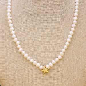 Natural Freshwater Pearl Necklace Round Shape Accessories Women