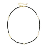 Freshwater Pearl Necklace Crystal Glass Beads Pendant Collar Boho Beach Jewelry