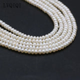 Freshwater Pearl Oval Abacus Beads 4-5mm