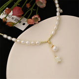 Freshwater Pearl Beads Bracelet Flower Pendant 14K Filled Jewelry