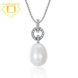 Freshwater Pearl Pendant 925 Silver Bridal Necklace