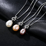 Freshwater Pearl Pendant 925 Silver Bridal Necklace