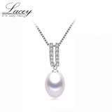 Freshwater Pearl Pendant Necklace, Sterling Silver Chain, Bride Gift