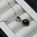 Pearl Pendant Necklace 925 Sterling Silver Chain Wedding