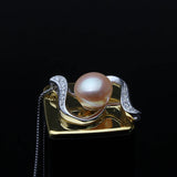 Freshwater Pearl Pendant Necklace For Women, Silver Chain Girl
