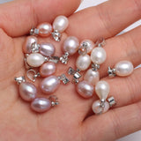 Freshwater Pearl Pendant Rice Shape for DIY Necklace