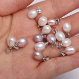 Freshwater Pearl Pendant Rice Shape for DIY Necklace