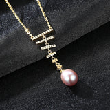 Freshwater Pearl Pendant 925 Silver Necklace Statement Jewelry