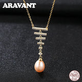 Freshwater Pearl Pendant 925 Silver Necklace Statement Jewelry