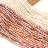 Freshwater Pearl Beads 3-3.5mm Orange Purple for DIY Jewelry Making