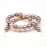 Natural Freshwater Pearl Purple Round Beaded Charms for Jewelry Making